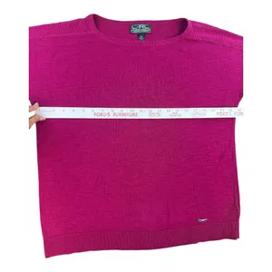 Lauren Active Ralph Lauren Women's Large Cotton Pullover Sweater‎ Fuchsia Pink thumbnail 5