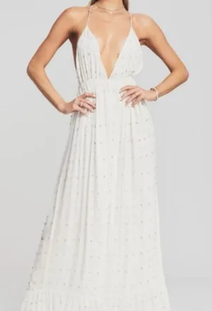 Retrofete | Zadie Embellished Silk Maxi Dress thumbnail 1