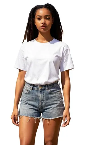 Lee Women Relaxed Fit High Rise Cut Off Blue Denim Shorts 6 M thumbnail 1