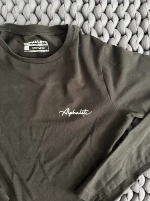 Alphalete Black Crewneck Tee with Script Logo thumbnail 2