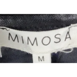 Mimosa Womens Jacket Size M Black PU Leather Quiltted Oversized Patch Pockets Size M thumbnail 12