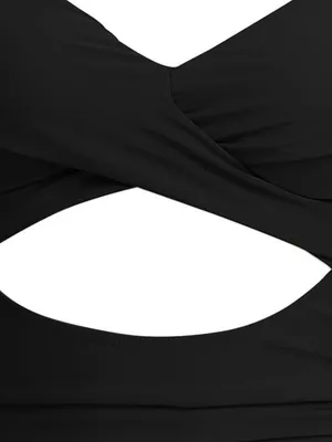 Eomenie Size Medium Black One Piece Tummy Control Cutout High Waisted Swimsuit. thumbnail 5