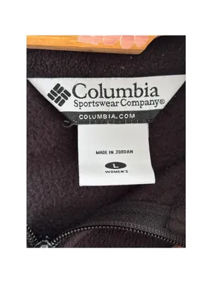 Columbia Benton Springs Fleece Jacket Womens Large Black Full‎ Zip XL6511 thumbnail 5