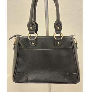 The Danbury Mint GS Monogram Black Handbag NEW Purse Top Handles and Strap thumbnail 4