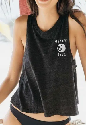 Spiritual-Gangster-GYPSY-SOUL-CROPPED YOGA TOP thumbnail 1