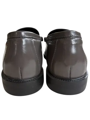 Like New Steve Madden Leather Madison Loafers Grey Size 8 thumbnail 6