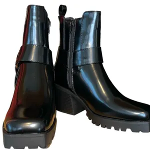 Shoe Dazzle Enslee Chelsea Black Biker Boots #9‎ thumbnail 3