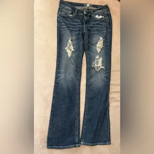 Refuge Runway‎ Everyday Boot Women's Low Rise Stretch Faded Blue Jeans Size 8L thumbnail 5