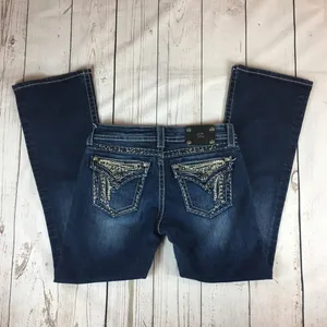 Miss Me Easy Boot Embellished Jeans Size 27 thumbnail 3
