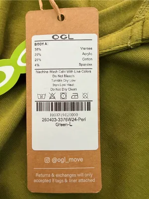 OGL Stand Collar V-Neck Short Sleeve Top Large NEW thumbnail 8