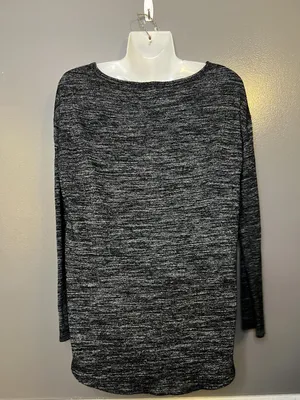 Gap Shirt Womens Petite Small Charcoal Gray Boat Neck Long Sleeve Stretch Top thumbnail 5
