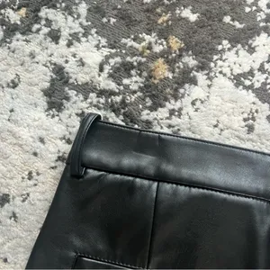 Zara Black Leather Pants thumbnail 4