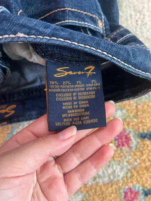 Size 4 Seven7 Dark Blue Denim Shorts thumbnail 4