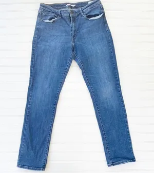 Levis Mid Rise Skinny Jeans‎ Womens 14M Medium Wash Blue Denim W32 L32 thumbnail 1