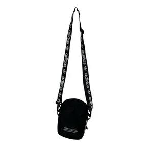 Adidas Originals Trefoil Festival Crossbody Bag Black Logo Webbed Strap Pouch thumbnail 3