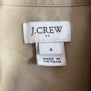 J.Crew‎ Utility Dress Womens Size 4 Tan Khaki Lyocell Cotton Button Front Belted thumbnail 4