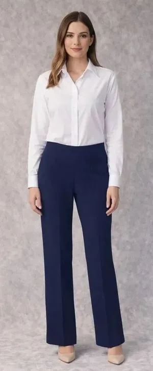 Cabi Midrise Navy Wide Leg Trousers Size 8 Business Officewear Dressy #769 thumbnail 1