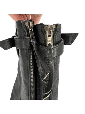 J.Crew Emmett Black Leather Tall Riding Boots Size 7.5 Classic Equestrian Style thumbnail 16