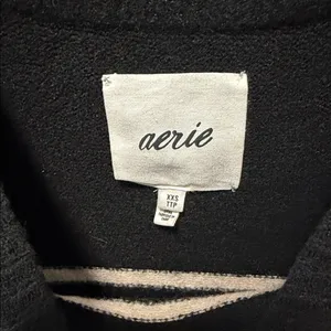 Aerie Black and White Striped Sweater thumbnail 2