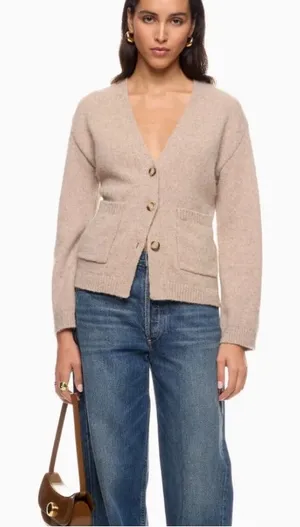 Le Jean Los Angeles Willa Alpaca/Yak Cardigan Women’s Medium thumbnail 1