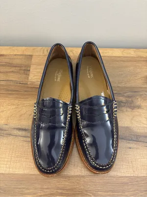 G.H. Bass & Co. Patent Leather Penny Loafers Navy Blue Women’s thumbnail 4