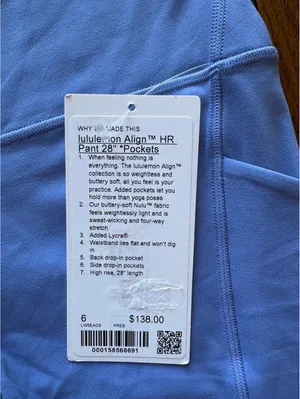 Lululemon Align With Pockets High Rise 28” Prep Blue Size 6 NWT thumbnail 5