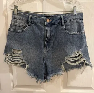 Sincerely Jules Distressed Light Blue Jean Shorts thumbnail 1