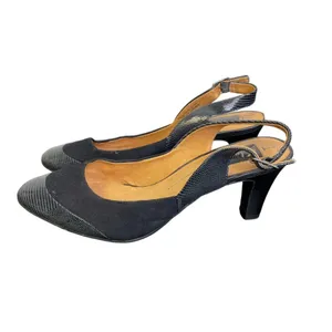 Clarks Artisan Women's Navy Blue Leather Slingback Shoes Size 9.5M SKU 1933 thumbnail 3