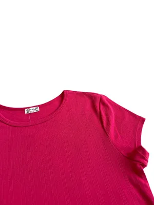 Intimately Free People Red T-Shirt Short Sleeve Blouse Stretchy Size Large NWT thumbnail 4
