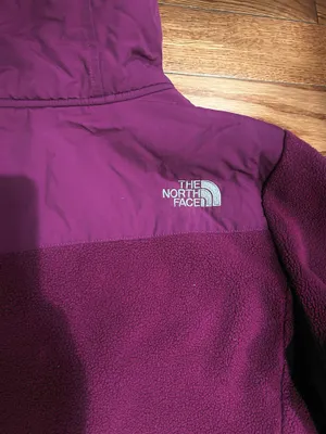 The North Face 90s Retro Denali purple fleece Hoodie jacket XL teenage!Women s/M thumbnail 10