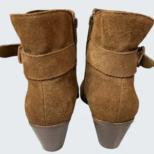 Sam Edelman Lynne Suede Ankle Boots Womens 7.5 Brown Boho Chic‎ Urban Casual thumbnail 7