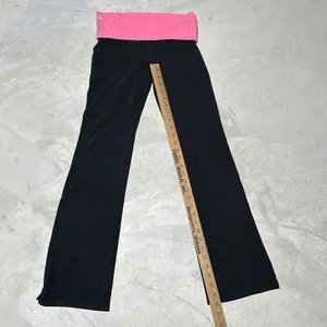 Pink Coconut Boutique Victoria's Secret PINK Women's Y2K Fold Over Yoga Pants Pink Sparkle Size XS thumbnail 9