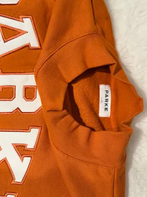Parke Back to School Varsity Mockneck – Amber & White – L/XL – NWT thumbnail 2