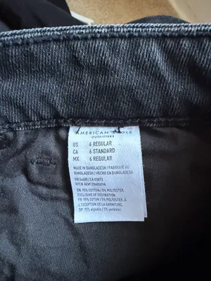 American Eagle Outfitters Black Distressed Highest Rise Mom Jeans thumbnail 3