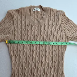 4th & Reckless NWOT 49Y Mocha Tan Cable Knit‎ Maxi Dress Long Sleeve Side Slit M thumbnail 8