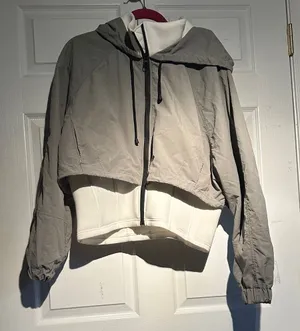 Zara Gray and White Utility Jacket thumbnail 1