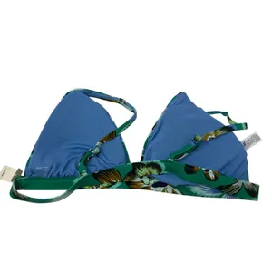 Aerie Green Floral Triangle Bikini Top Preppy Summer Beach‎ Pool NWT Womens XL thumbnail 4