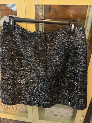 Hutch Tinsel Anthropologie Skirt Black Silver thumbnail 6