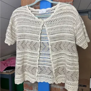 90s Button Front Crochet Knit Top thumbnail 4