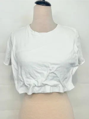 Free People We the Free Cropped Bubble-Hem Tee XS thumbnail 1
