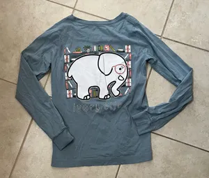 Ivory Ella Blue Long Sleeve Shirt thumbnail 1