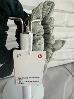 Lululemon Uplifting Bow Scrunchie Set of Two in Warp Teal & Jade Grey thumbnail 3