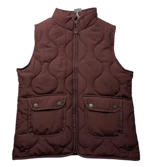 NWT Natural Reflections Quilted Puffer Vest Womens Small Brown Hiking Outdoors thumbnail 1