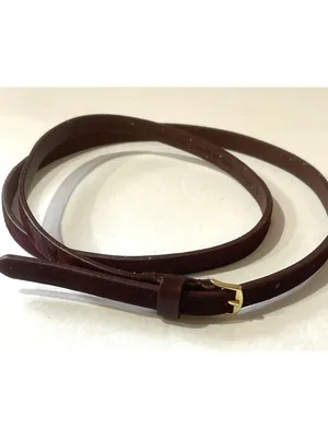 Banana Republic Slim Burgundy Red Leather Belt Size L thumbnail 3