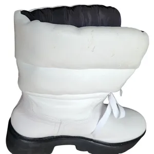 Stuart Weitzman‎ White Leather Platform Lug Sole Gorpcore Boot, 6.5 thumbnail 5