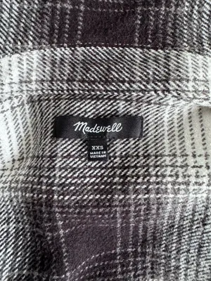 Madewell twill flannel shirt-jacket in windowpane plaid thumbnail 7