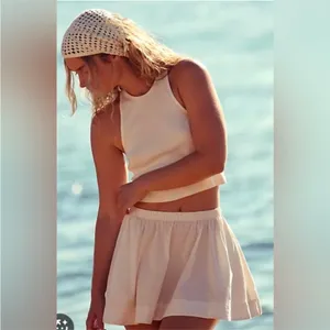 New Set! FREE PEOPLE free-est MILANI Skirt Sleeveless Top Size LARGE Ivory thumbnail 5