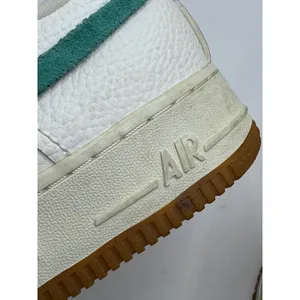 Nike Shoes Women 8.5 Sail Mystic Green Leather Air Force 1 Vandalized‎ Sneakers thumbnail 11