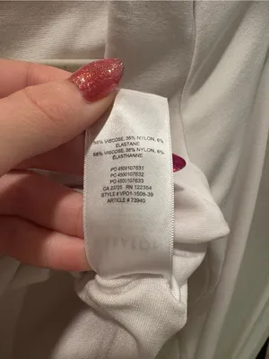 Aritzia Babaton White Crop Top Long Sleeve Size XS thumbnail 3