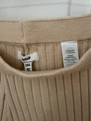 Aerie Ribbed Pant and Cropped Zip Up Sweater Set thumbnail 7